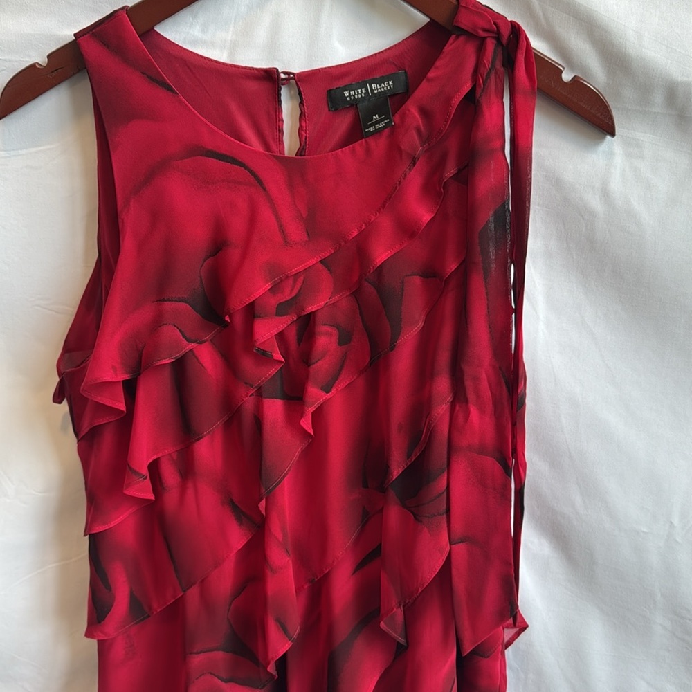 White House Black Market rose print dress. Medium - Picture 3 of 5
